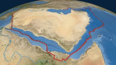 Arabistan tektonik plaka. Uydu görüntüleri