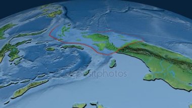 Kuşlar kafasına tektonik plaka. Topografya
