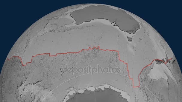 Australië tektonische plaat. Hoogte — Stockvideo