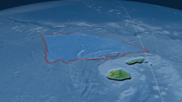 Balmoral Reef tektoniska plattan. Naturlig jord — Stockvideo