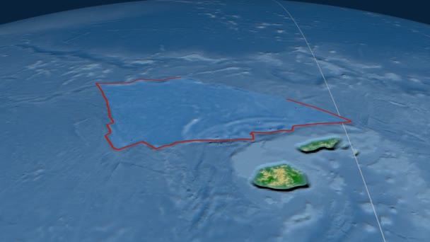 Balmoral Reef tektonische plaat. Fysieke — Stockvideo