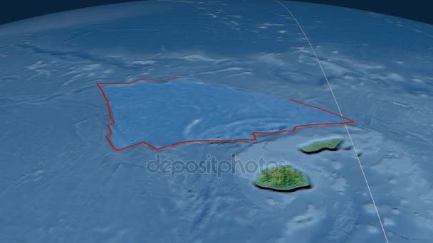 Placa tectónica Balmoral Reef. Topografia — Vídeo de Stock