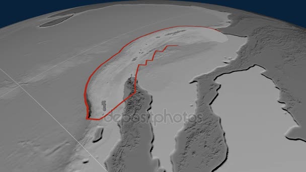 Бирманская тектоническая плита. Высота — стоковое видео