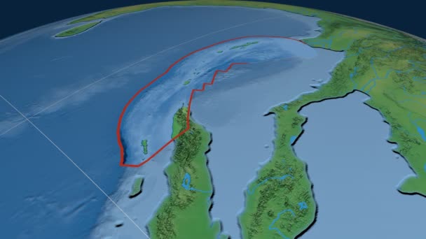 Burma tektoniska plattan. Naturlig jord — Stockvideo