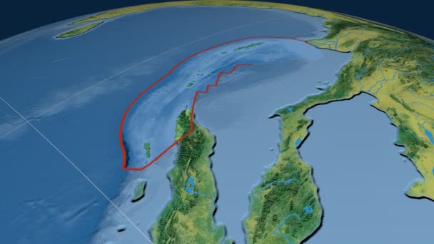 Burma tektonik plaka. Topografya — Stok video