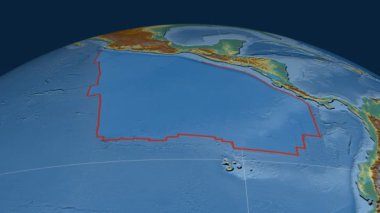 Cocos tektonik plaka. Kabartma