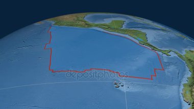 Cocos tektonik plaka. Uydu görüntüleri