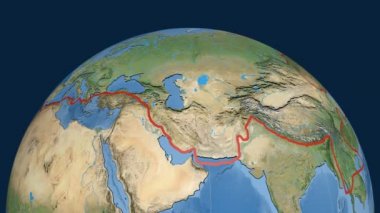 Eurasia tektonik plaka. Uydu görüntüleri