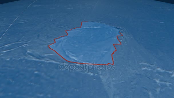 Assiette tectonique de Pâques. Imagerie satellite — Video