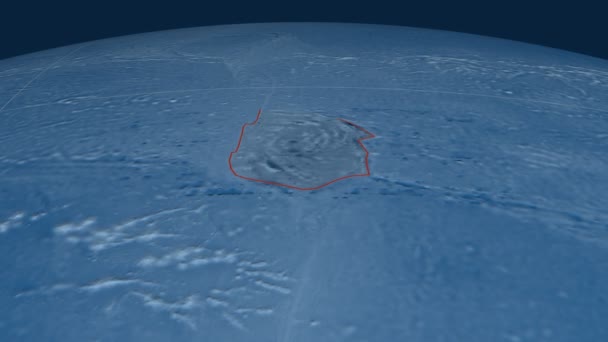 Хуан Фернандес тектонічна плита. Супутникові зображення — стокове відео