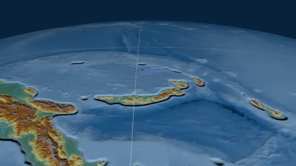 Placa tectónica caribeña. Topografía — Vídeos de Stock