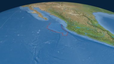 Rivera tektonik plaka. Uydu görüntüleri