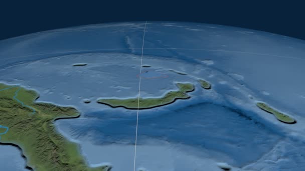 Manus tectonic plate. Satellite imagery — Stock Video