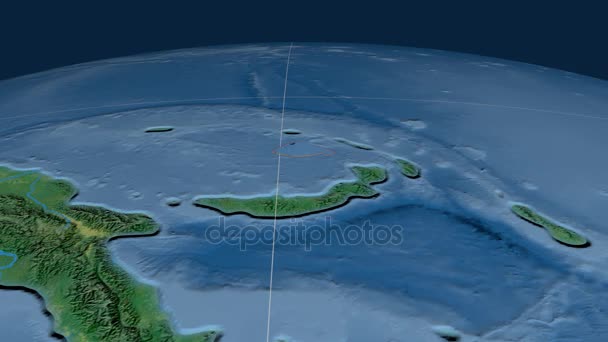 Placa tectónica de Manus. Topografía — Vídeo de stock