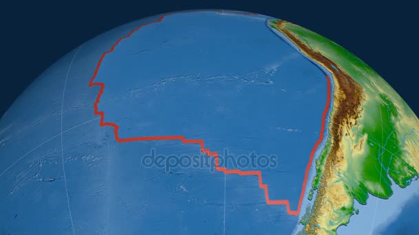 Nazca tektonische Platte. physisch — Stockvideo