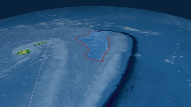 Niuafou tektonische plaat. Fysieke — Stockvideo