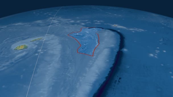 Niuafou tektonik plaka. Kabartma — Stok video