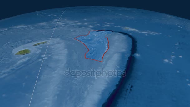 Niuafou tektonik plaka. Uydu görüntüleri — Stok video