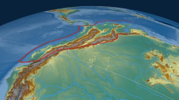 Placa tectónica dos Andes do Norte. Alívio — Vídeo de Stock