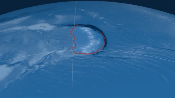 Sandviç tektonik plaka. Yükselme ve bathymetry — Stok video