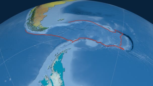 Płyty tektoniczne w Nowej Szkocji. Topografia — Wideo stockowe
