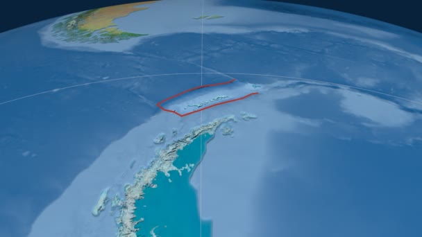 Shetland tektonik plaka. Topografya — Stok video