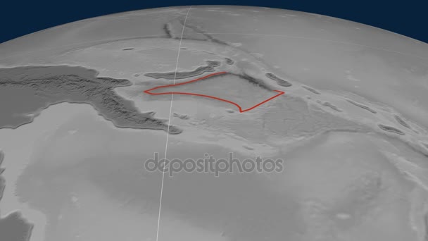 Šalamounovo moře tektonické desky. Nadmořská výška — Stock video