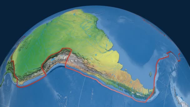 Тектонічна плита Південної Америки. Природні землі — стокове відео