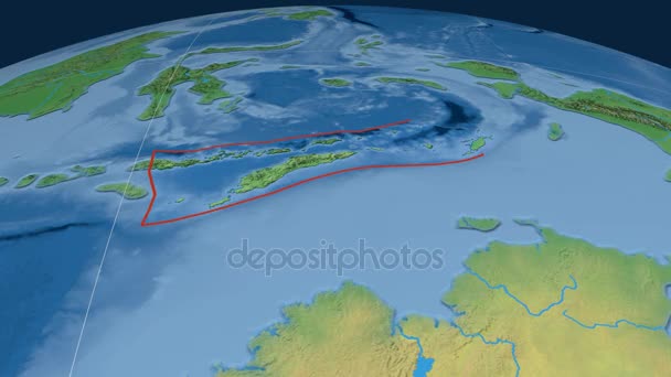 Placa tectónica Timor. Tierra natural — Vídeo de stock