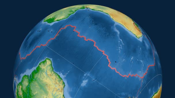 Afrika tektoniek featured. Fysieke — Stockvideo