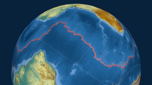 Africa tectonics featured. Relief — Stock Video