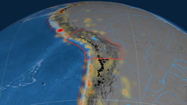 Προτεινόμενα Altiplano τεκτονική. ΤΟΠΟ και βαθυ — Αρχείο Βίντεο