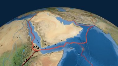 Arabistan deniz yaşamı özellikli. Uydu görüntüleri
