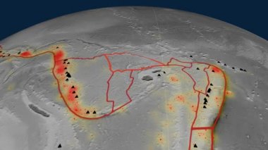 Balmoral resif deniz yaşamı özellikli. Yükseklik gri tonlama