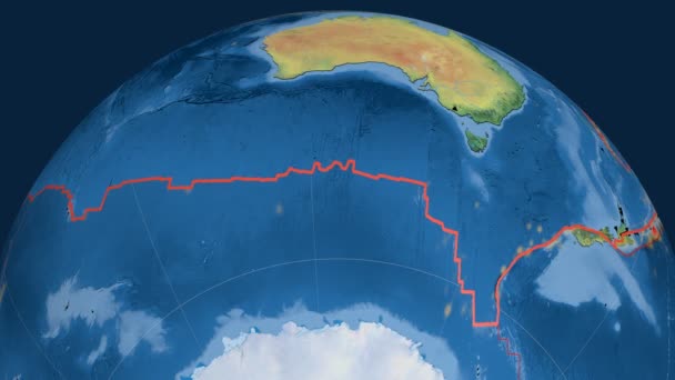 Austrália tectônica destaque. Terra Natural — Vídeo de Stock