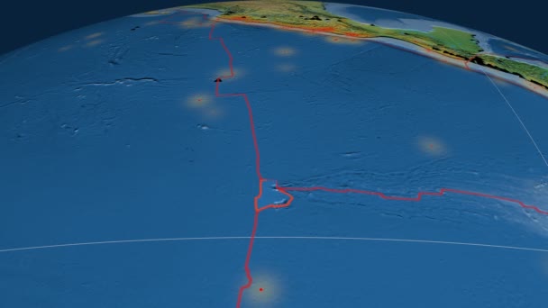 Galápagos tectônica destaque. Terra Natural — Vídeo de Stock