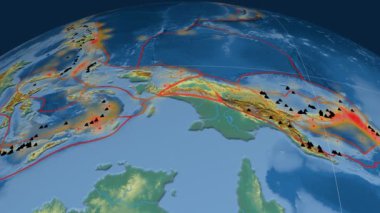 Maoke deniz yaşamı özellikli. Kabartma
