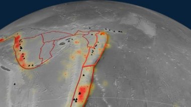 Tonga deniz yaşamı özellikli. Yükseklik gri tonlama