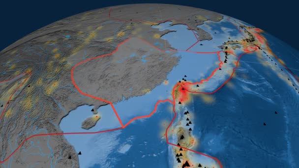 Tettonica Yangtze presenti. Topo e bagnato — Video Stock