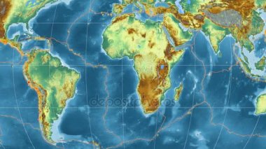 Ege deniz yaşamı özellikli. Yükseklik gri tonlamalı. Kavrayskiy VII projeksiyon