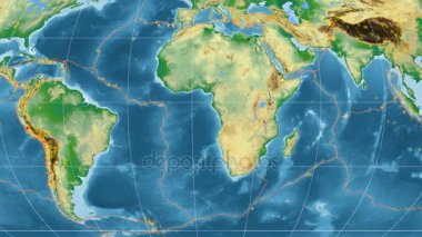 Ege deniz yaşamı özellikli. Yükseklik gri tonlamalı. Kavrayskiy VII projeksiyon
