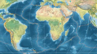 Afrika deniz yaşamı özellikli. Topografya. Mollweide projeksiyon