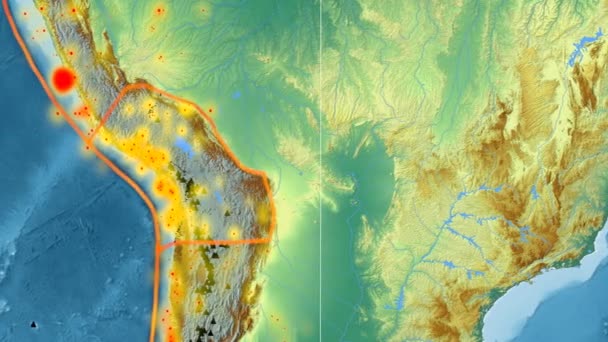 Tectónica do Altiplano. Alívio. Projecção de Kavrayskiy VII — Vídeo de Stock