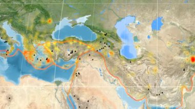 Anadolu deniz yaşamı özellikli. Uydu görüntüleri. Kavrayskiy VII projeksiyon