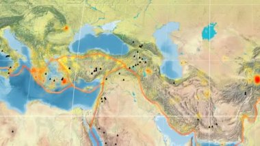 Anadolu deniz yaşamı özellikli. Topografya. Kavrayskiy VII projeksiyon