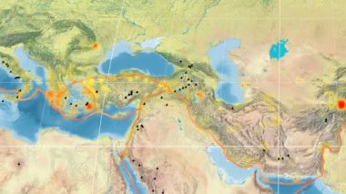 Anadolu deniz yaşamı özellikli. Topografya. Mollweide projeksiyon