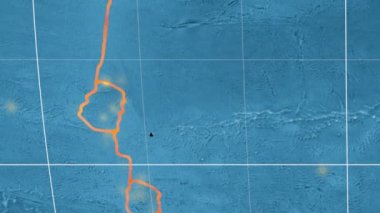 Paskalya deniz yaşamı özellikli. Uydu görüntüleri. Mollweide projeksiyon