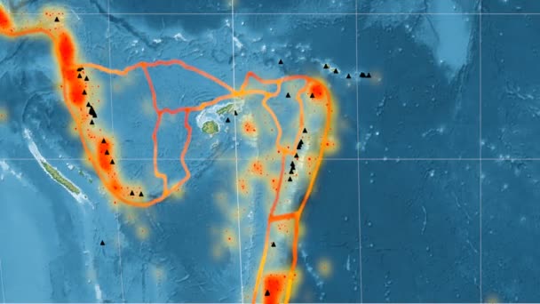 La tectonique du récif Conway est en vedette. Un soulagement. Projection Kavrayskiy VII — Video