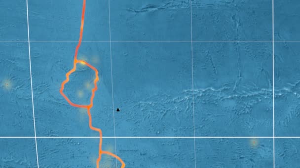 Påsk tektonik skisserat. Satellitbilder. Kavrayskiy Vii projektion — Stockvideo