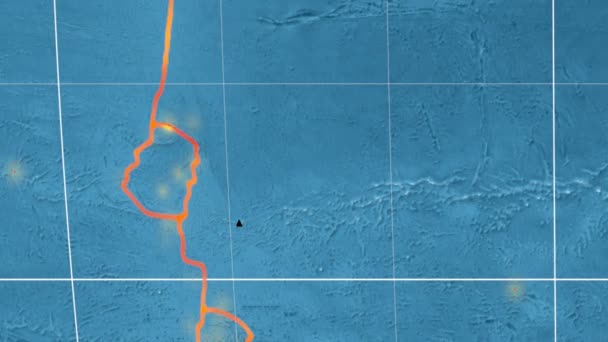 Tectônica de Páscoa em destaque. Topografia. Projecção de Kavrayskiy VII — Vídeo de Stock